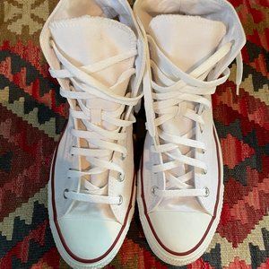 White hitop chucks/Converse Allstars Mens 11.5/Womens 12.5